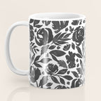 Simple black and white flower garden Coffee Mug Gallery Image 3
