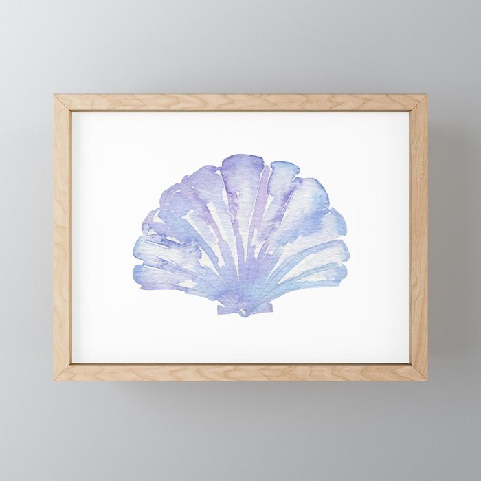 Shell Ya Later - Purple Seashell Pattern Mini Art Print Gallery Image 1