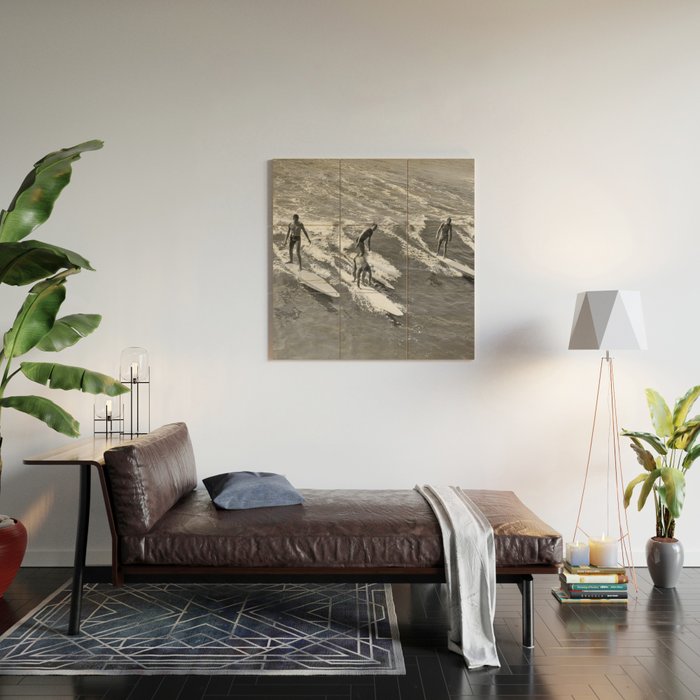 The Gang On A Wave Wood Wall Art Gallery Image 2