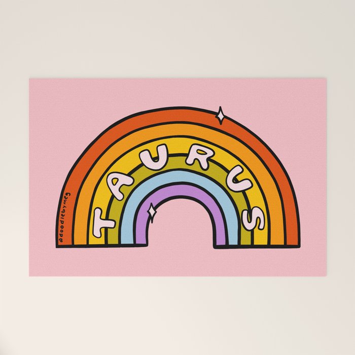 Taurus Rainbow Welcome Mat Gallery Image 1