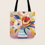 June Petals Happy Summer Bouquet Tote Bag Gallery Image 1