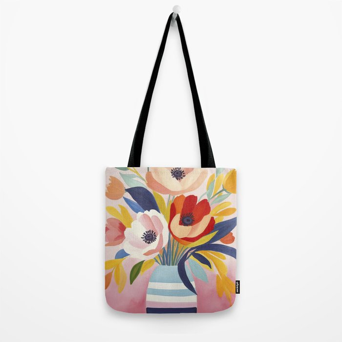 June Petals Happy Summer Bouquet Tote Bag Gallery Image 2
