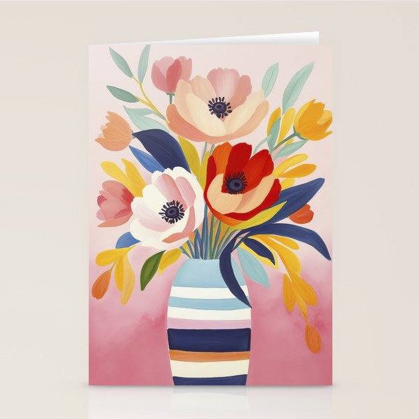 June Petals Happy Summer Bouquet Stationery Card Gallery Image 1
