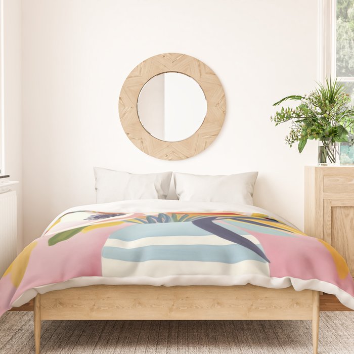 June Petals Happy Summer Bouquet Duvet Cover Gallery Image 3