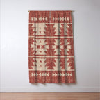 Southwestern Pattern 135 Sienna and Beige Window Curtain Gallery Image 3