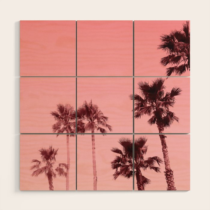 Tranquillity - flamingo pink Wood Wall Art Gallery Image 1