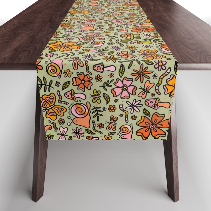 Spring Snail Print Table Runner Gallery Image 1