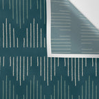 Minimalist Mudcloth 3 in Cream and Olive on Teal Wall Tapestry Gallery Image 3