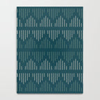 Minimalist Mudcloth 3 in Cream and Olive on Teal Notebook Gallery Image 4