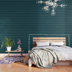 Minimalist Mudcloth 3 in Cream and Olive on Teal Wallpaper Gallery Image 3