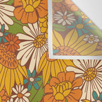 70s Retro Floral Wall Tapestry Gallery Image 3