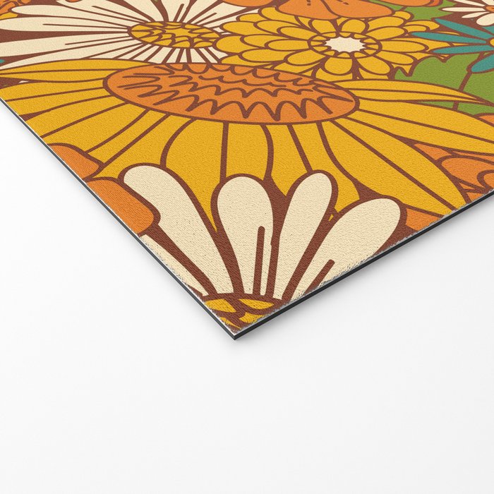 70s Retro Floral Welcome Mat Gallery Image 2