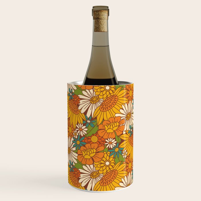 70s Retro Floral Wine Chiller Gallery Image 3