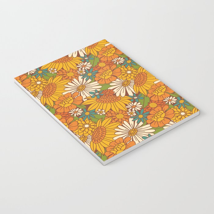 70s Retro Floral Notebook Gallery Image 3