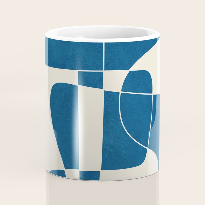 Minimal Abstract Cobalt Coffee Mug Gallery Image 4