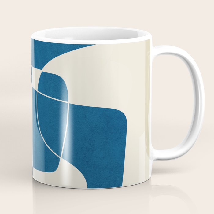 Minimal Abstract Cobalt Coffee Mug Gallery Image 1