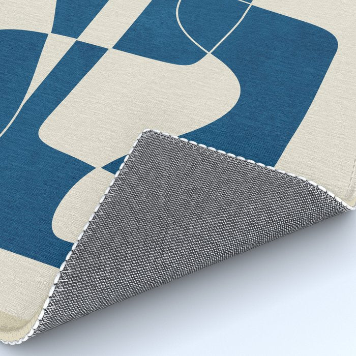 Minimal Abstract Cobalt Rug Gallery Image 4