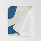 Minimal Abstract Cobalt Throw Blanket Gallery Image 3
