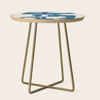 Minimal Abstract Cobalt Side Table Gallery Image 1