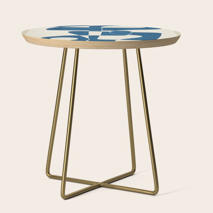 Minimal Abstract Cobalt Side Table Gallery Image 1