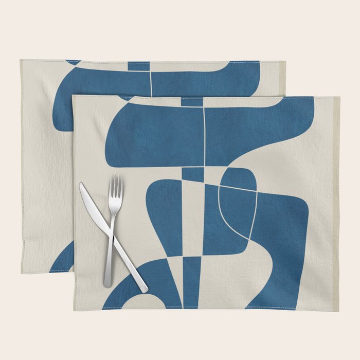 Minimal Abstract Cobalt Placemat Gallery Image 1