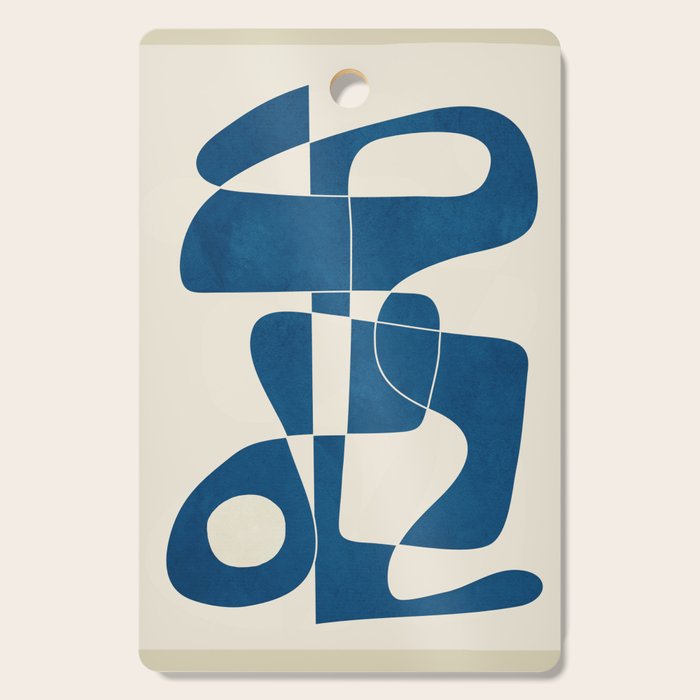 Minimal Abstract Cobalt Cutting Board Gallery Image 1