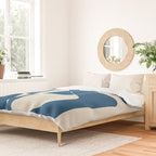 Minimal Abstract Cobalt Duvet Cover Gallery Image 2