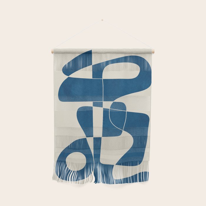 Minimal Abstract Cobalt Wall Hanging Gallery Image 1