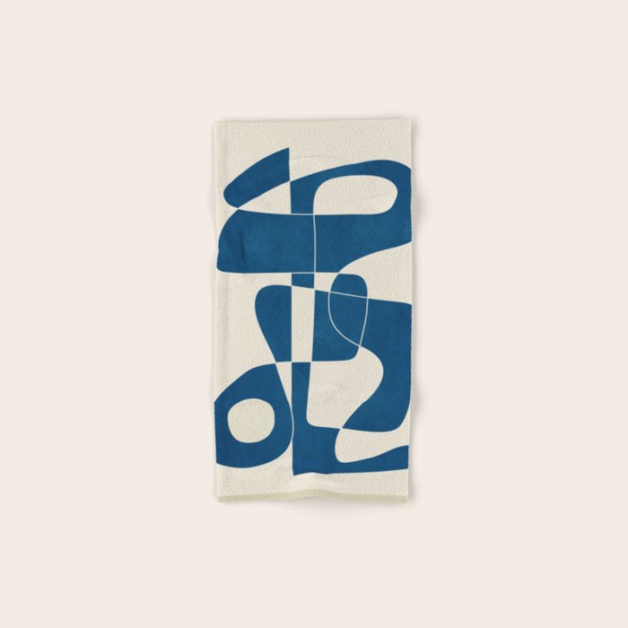 Minimal Abstract Cobalt Bath Towel Gallery Image 1
