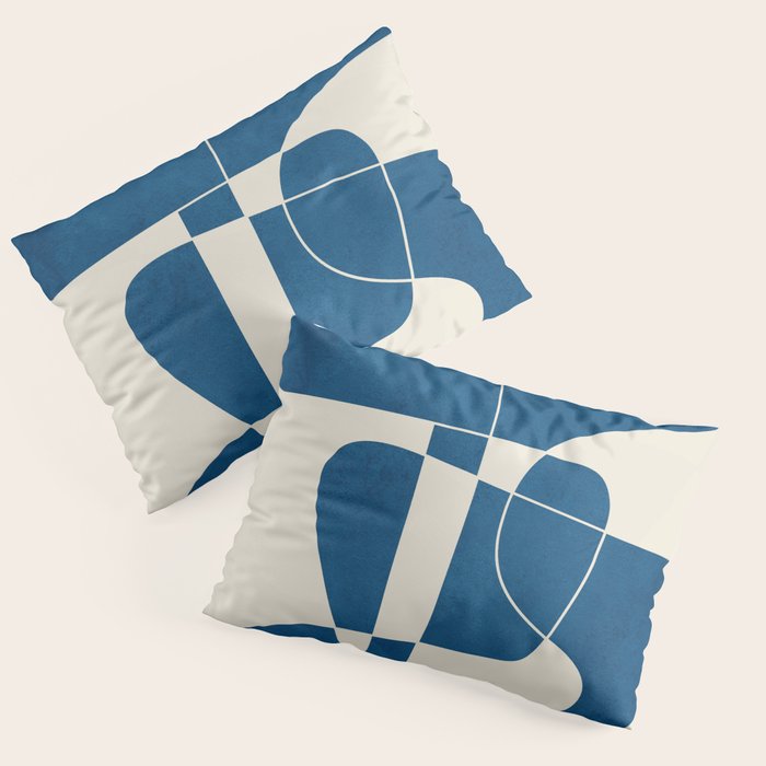 Minimal Abstract Cobalt Pillow Sham Gallery Image 3