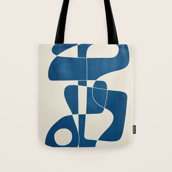 Minimal Abstract Cobalt Tote Bag Gallery Image 1
