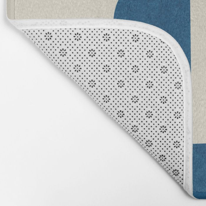 Minimal Abstract Cobalt Bath Mat Gallery Image 2