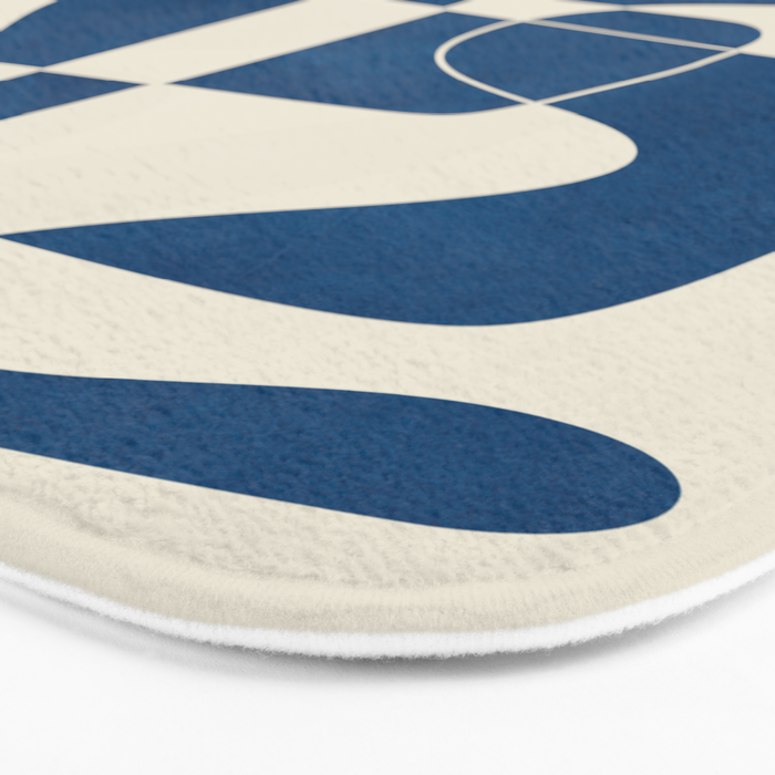 Minimal Abstract Cobalt Bath Mat Gallery Image 3