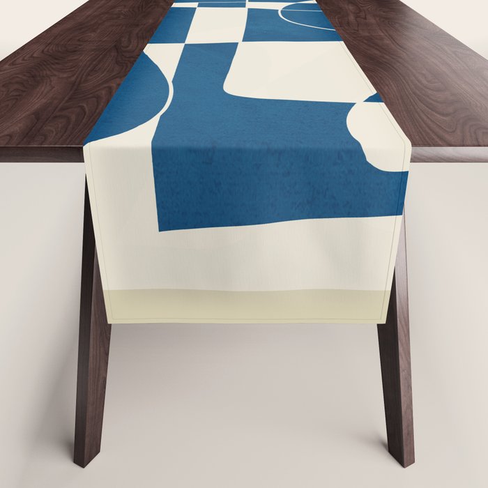 Minimal Abstract Cobalt Table Runner Gallery Image 1