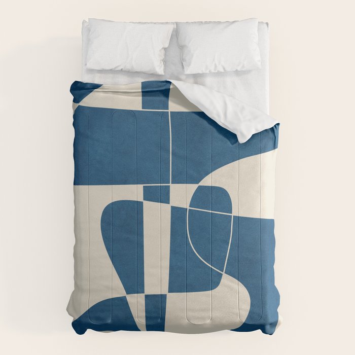 Minimal Abstract Cobalt Comforter Gallery Image 6