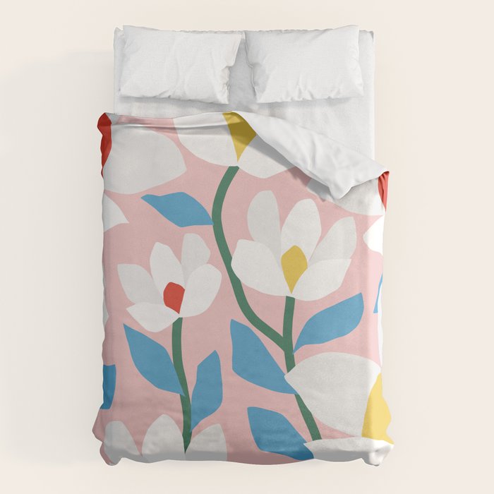White Spring Florals Duvet Cover Gallery Image 6