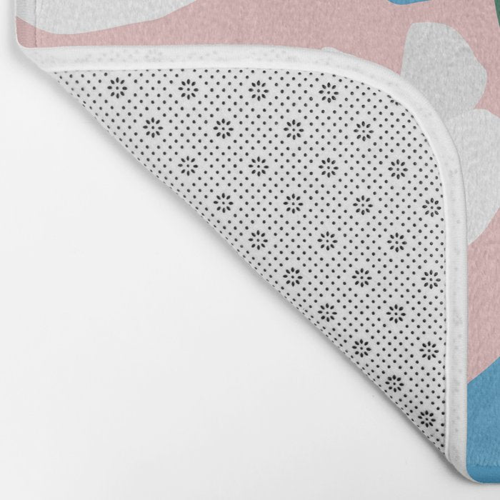 White Spring Florals Bath Mat Gallery Image 2