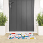 White Spring Florals Welcome Mat Gallery Image 3