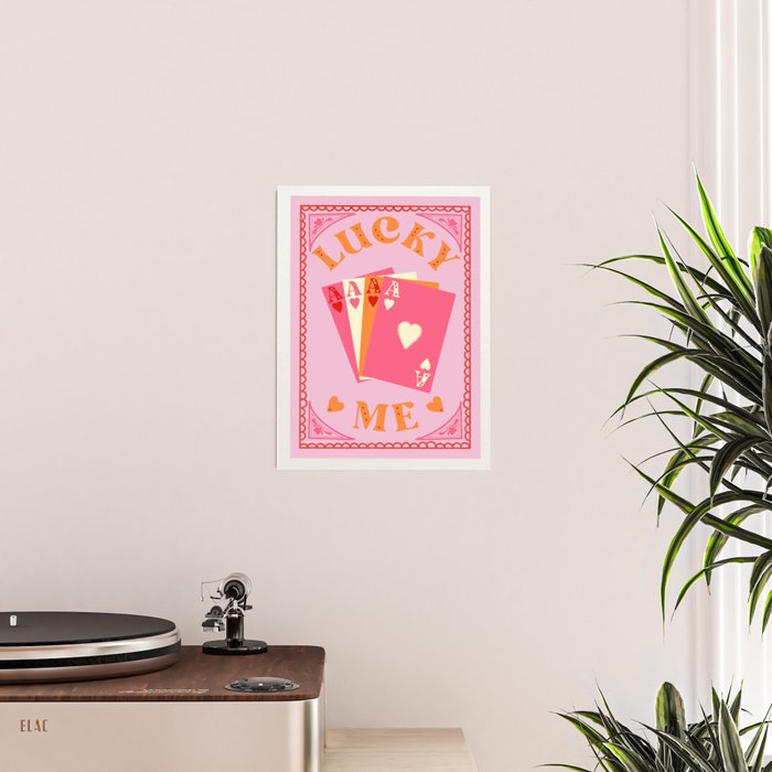 Lucky Me, Playing Cards Print Poster Gallery Image 2