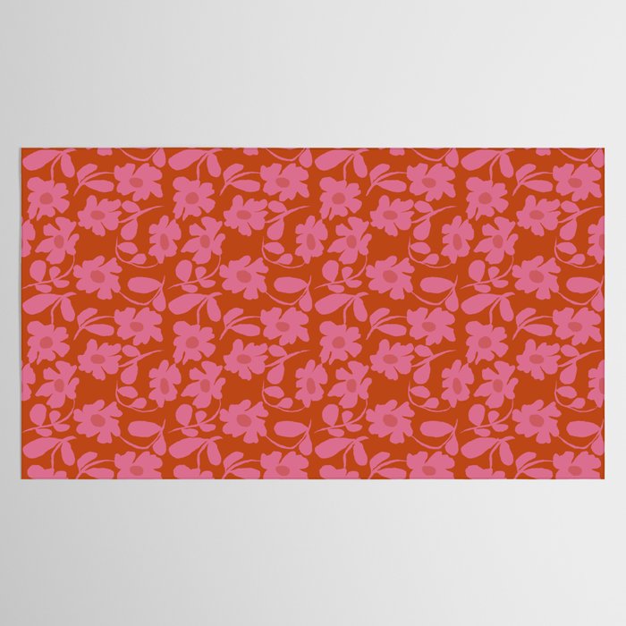 Pink and Orange floral Tablecloth Gallery Image 2