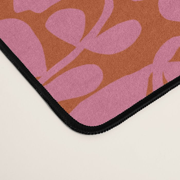 Pink and Orange floral Desk Mat Gallery Image 4