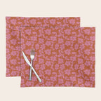 Pink and Orange floral Placemat Gallery Image 1