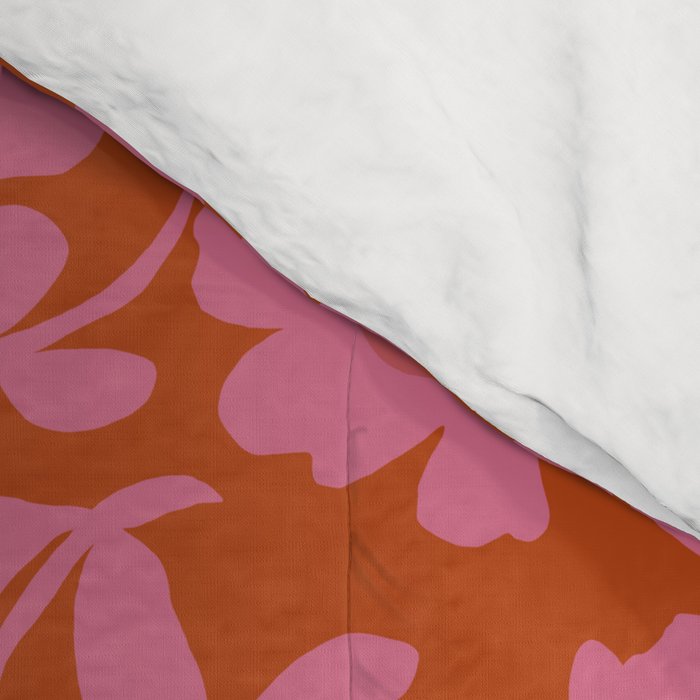 Pink and Orange floral Comforter Gallery Image 4