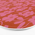 Pink and Orange floral Bath Mat Gallery Image 3