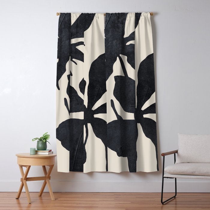 Abstract Art Minimal Flowers 3 Window Curtain Gallery Image 5
