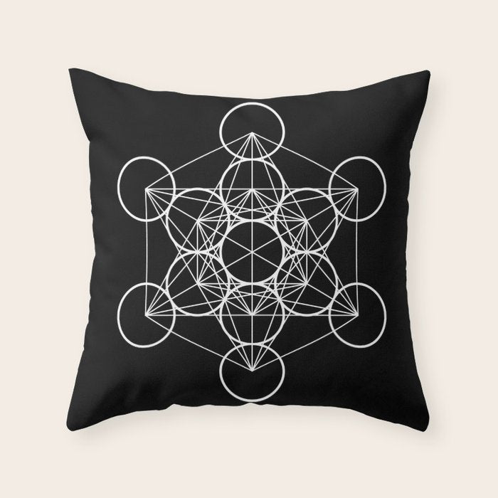 Metatron's Cube II Throw Pillow Gallery Image 6
