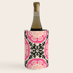 Folk Art Mandala - black, pink, and cream Wine Chiller Gallery Image 3