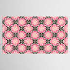 Folk Art Mandala - black, pink, and cream Tablecloth Gallery Image 2
