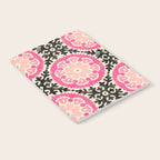 Folk Art Mandala - black, pink, and cream Notebook Gallery Image 2