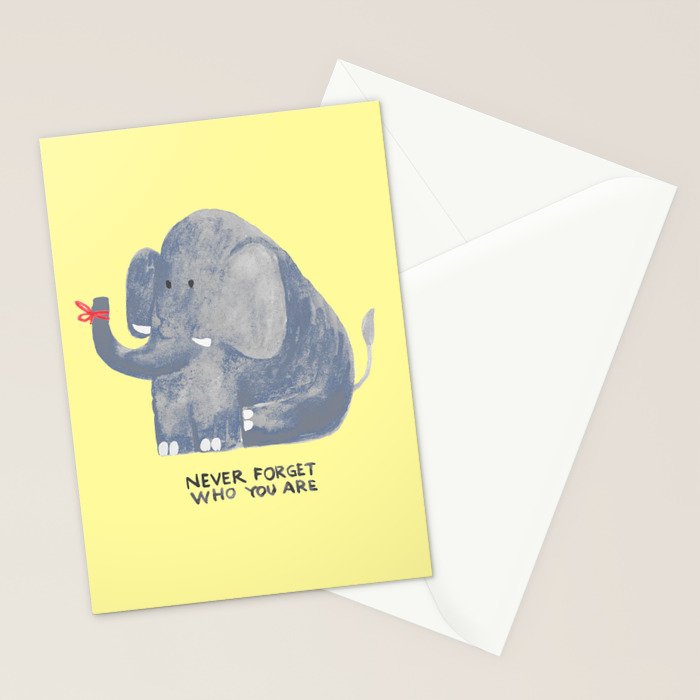 Elephant never forgets Stationery Card Gallery Image 2